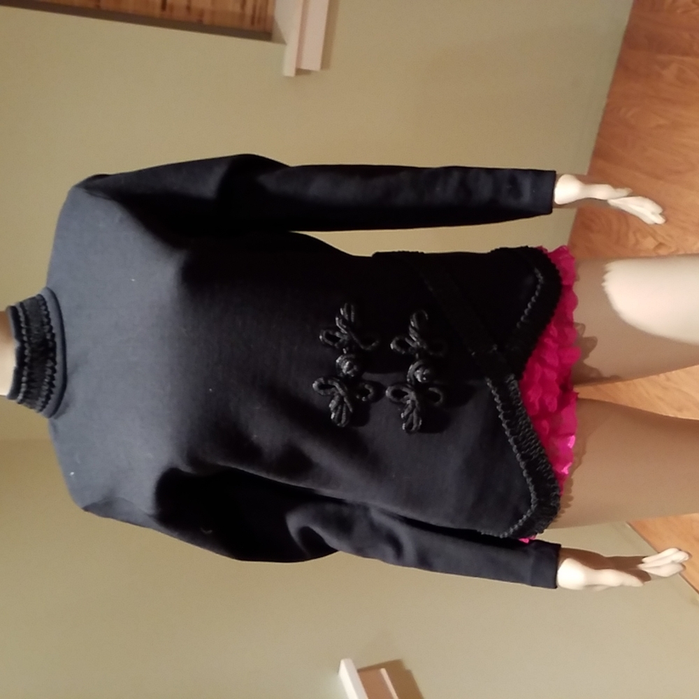 Andrea Jovine Vintage Wool Turtleneck With Rope Design On Front Size S